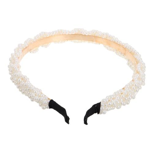 ANDRESLAD Brautperlen-haarband Weiß Elegantes Schlichtes Kopfschmuck-accessoire Für Hochzeiten Und Partys Für Frauen Und Mädchen Für Festliche Frisuren von ANDRESLAD