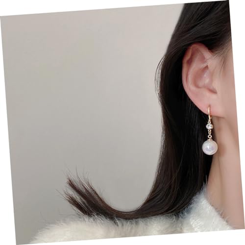 ANDRESLAD Lange Perlenohrringe Damen Silbernadeln Leicht Elegant Baumelnd Modischer Ohrschmuck Für Alltag Und Party von ANDRESLAD