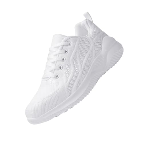 ANDRESLAD Leichte Damen Laufschuhe Woven Mesh Atmungsaktiv rutschfest Sportschuhe für Laufen und Freizeit Strapazierfähiges Material mit Elastischem Obermaterial und Stabiler Fersenschutz von ANDRESLAD