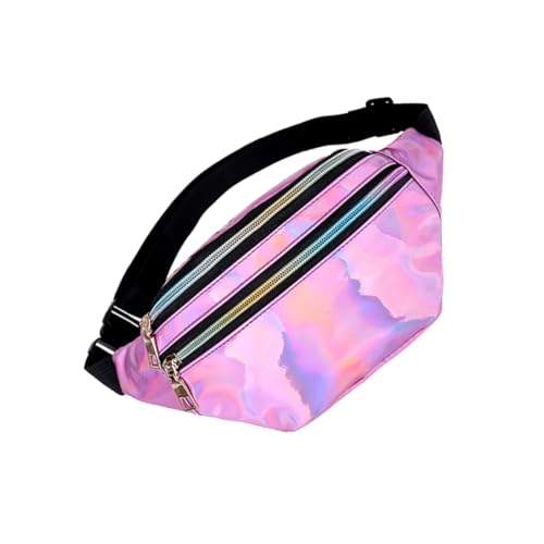 ANDRESLAD Multifunktionale Glänzende Hüfttasche Stylische Brusttasche für Damen Diebstahlsichere Umhängetasche für Reisen Wandern und Alltag von ANDRESLAD