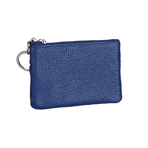 ANDRESLAD Multifunktionaler Damen Geldbeutel Pu Blau Reißverschluss Handtasche Für Münzen Schlüssel Und Karten Leicht Und Für Täglichen Gebrauch von ANDRESLAD