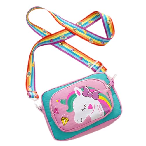ANDRESLAD Niedliche Einhorn Umhängetasche Mädchen Crossbody Tasche Leicht Tragbar Vielseitig als Schultertasche Münztasche Handybeutel für Mädchen Jahre von ANDRESLAD