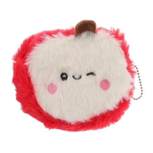 ANDRESLAD Apfel-förmiger Plüsch-münzbeutel Für Frauen Niedliche Geldbörse Mit Reißverschluss Vielseitig Einsetzbare Aufbewahrungstasche Für Kleingeld Und Lippenstift von ANDRESLAD