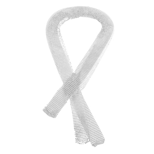 ANDRESLAD Pailletten Halstuch Für Party Langer Schal Mit Silbernen Pailletten Glitzernde Abendkrawatte Für Hochzeit Und Partykleider Dünn Und Weich von ANDRESLAD