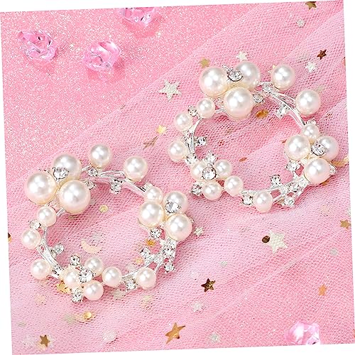 ANDRESLAD Perlen Design Schuhclips Für Damen Abnehmbare Schuhschnallen Stilvolle Schuhverzierungen Für Hochzeiten Dekorative Strass Schuhclips Universell Für Ballerinas Pumps Und Sandalen von ANDRESLAD