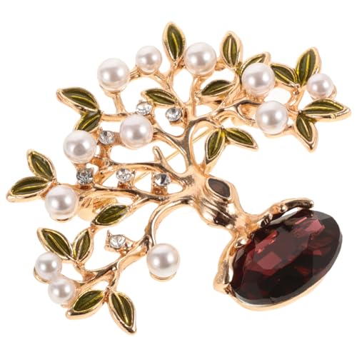 ANDRESLAD Baum Brosche für Damen Retro Strass Anstecknadel Brosche für Schal und Anzug Vintage Broschen für Besondere Anlässe Damen Accessoire von ANDRESLAD