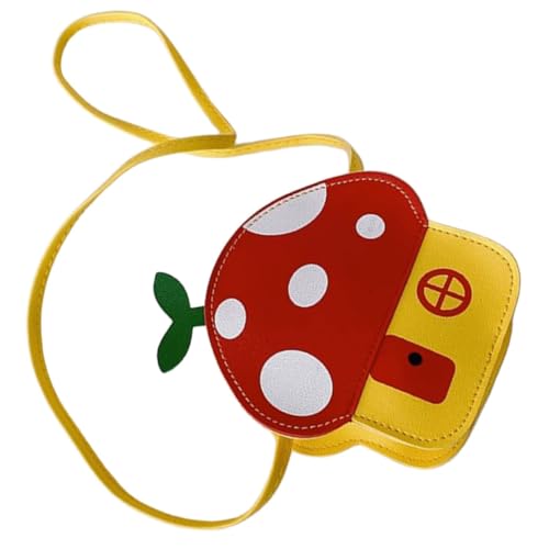 ANDRESLAD Pilz Umhängetasche Für Junge Mädchen Süße Tasche Mit Verstellbarem Schultergurt Leicht Tragbar Für Outdoor Reisen Und Ausflüge Mit Reißverschluss Für Kleine Mädchen von ANDRESLAD