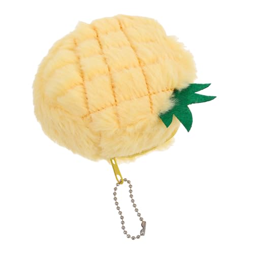 ANDRESLAD Ananas Plüsch Geldbörse Süße Münztasche Ausgestopft Flauschig Schlüsselanhänger Tasche Aufbewahrung Für Junge Mädchen Rucksack Beutel von ANDRESLAD