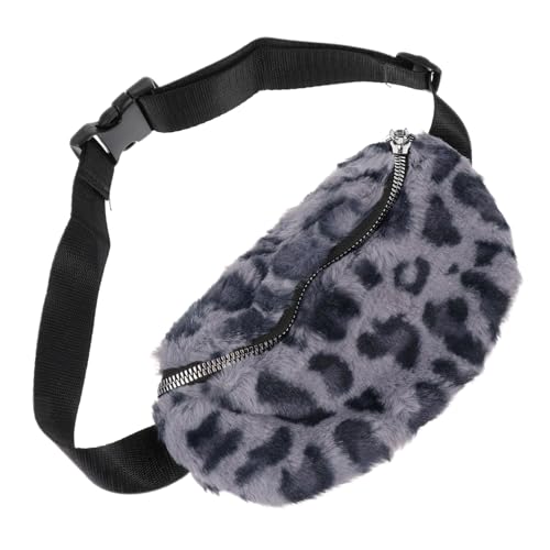 ANDRESLAD Plüsch Leopard Gürteltasche Verstellbar Angenehm Robuste Naht Modisch Für Outdoor Aktivitäten Mit Reißverschluss Sicher Für Jungen Mädchen Zufällige Farbe Zufällige Farbe von ANDRESLAD