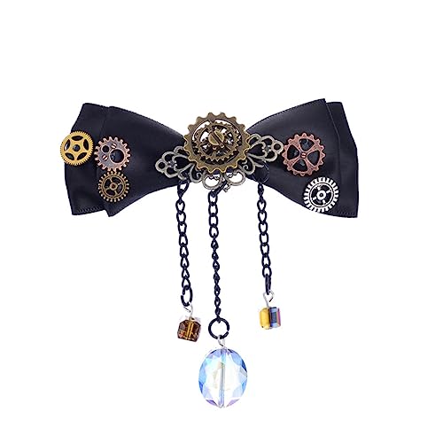 ANDRESLAD Haarspange Schwarz Mit Schleife Vintage Design Haarschmuck Für Hochzeit Und Party Robust Und Langlebig von ANDRESLAD