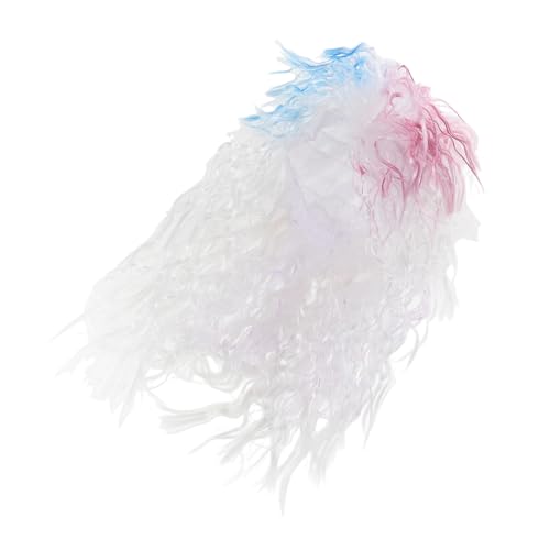 ANDRESLAD Punk Style Herren Perücke Lange Lockige Weiße Rocker-wig Für Kostümpartys Cosplay Thematische Veranstaltungen Und Faschingskostüme Wiederverwendbar Und Bequem von ANDRESLAD