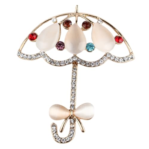 ANDRESLAD Regenschirm Brosche Damen Strass Anstecknadel Aus Metall Regenschirm Design Für Kleidung Hut Und Anzug Brosche Für Jeden Anlass Mit Fester Befestigung von ANDRESLAD