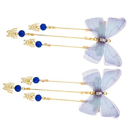 ANDRESLAD Schmetterling Haarclips Mit Quaste Antike Im Chinesischen Stil Für Mädchen Haarklammern Für Dicke Haare Und Festtagsfrisuren von ANDRESLAD