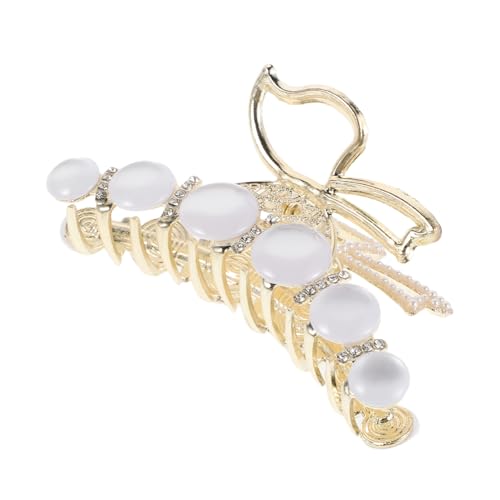 ANDRESLAD Haarklammer Schmetterling Katzenaugen Perlen Haarklammer aus Legierung für Damen Clip Haarspange Haargreifer Dekoration für Hinterkopf Modisches Accessoire von ANDRESLAD