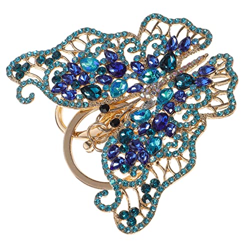 ANDRESLAD Eleganter Schlüsselanhänger Aus Legierung Mit Strasssteinen Besetzt Schmetterlingsform Schlüsseldekor Für Erwachsene von ANDRESLAD