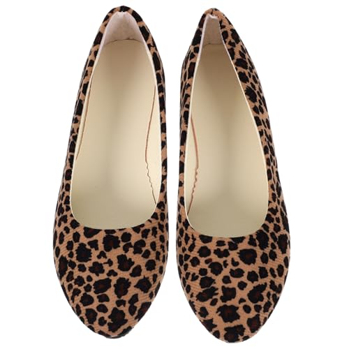 ANDRESLAD Schuhe Für Damen Leopardenmuster Flach Spitze Absätze Atmungsaktiv Arbeit Dating Shopping Hochzeit Party Geburtstag Freundin Kollegin von ANDRESLAD