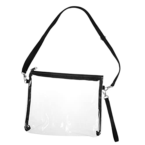 ANDRESLAD Stadion Genehmigte Transparente Umhängetasche Verstellbar mit Reißverschluss Leichte Klare Crossbody Bag für Konzerte und Sportevents Modisch und Praktisch für Damen und Herren von ANDRESLAD