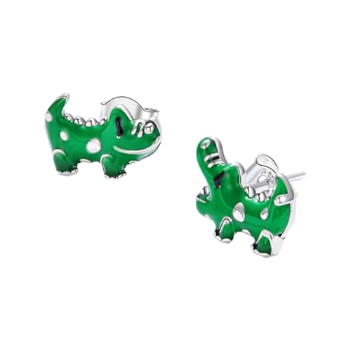 ANDRESLAD Sterlingsilber Kleine Krokodil Ohrstecker Grün Emaille Kreativer Ohrschmuck Mädchen Geschenk Modischer Schmuck Für Alltag Party Festlichkeiten von ANDRESLAD
