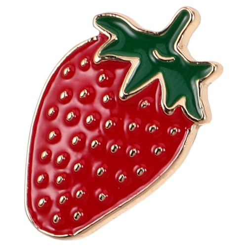 ANDRESLAD Strawberry Brosche Pin Cartoon Anstecknadel Lässiges Schmuckaccessoire für Rucksack Kleidung Schal Tasche Langlebig Farbbeständig Vielseitig Einsetzbar Leicht zu Tragen von ANDRESLAD