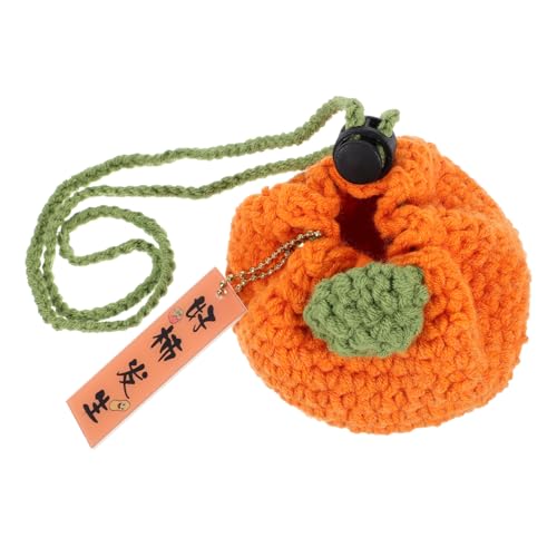 ANDRESLAD Mini-Tasche Für Reisen Damen Handgewebt Gehäkelt Aufbewahrungstasche Kopfhörertasche von ANDRESLAD