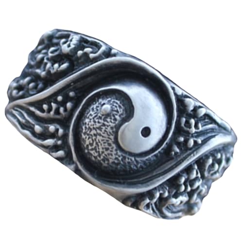 ANDRESLAD Taoismus Ring Herren Kupfer Schmuck Chinesischer Feng Shui Glücksring Harmonie Design Modischer Statement Finger Ring Geschenk für Alltag Party Fest von ANDRESLAD