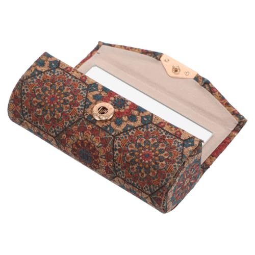 ANDRESLAD Tragbarer Vintage Lippenstift Organizer mit Spiegel Multifunktionale Makeup Box für Lippenstift Schmuck und Kosmetik Kompakter Kosmetik Koffer für Damen Praktischer von ANDRESLAD