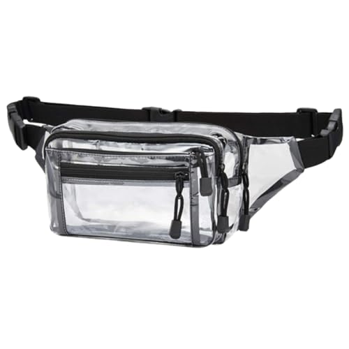 ANDRESLAD Transparente Bauchtasche Herren Verstellbar PVC Outdoor Sporttasche Portable Praktische Gürteltasche für Wandern Camping Jogging Radfahren Alltag von ANDRESLAD