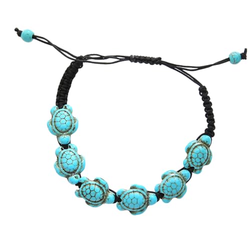 ANDRESLAD Schildkröten Türkisarmband Geflochten Für Damen Handgefertigt Elastisch Minimalistisches Armband Meeresschildkröten Schmuck Für Valentinstag von ANDRESLAD