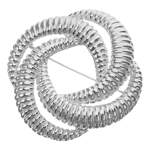 ANDRESLAD Legierungsbrosche Mit Gedrehten Streifen Geometrische Brosche Für Mädchen Und Frauen Metallbrosche Für Kleidung Und Mäntel Einfache Anstecknadel Mit Streifenmuster von ANDRESLAD