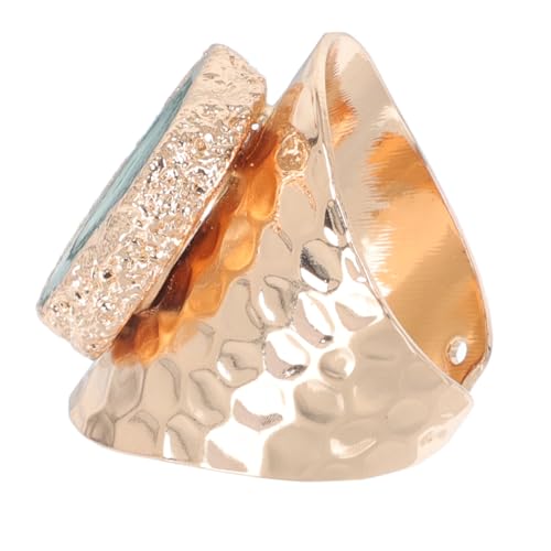 ANDRESLAD Vergoldeter Kristallring Für Damen Schlichtes Fingerdekor Eleganter Schmuck Für Täglichen Gebrauch Und Besondere Anlässe von ANDRESLAD