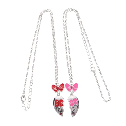 ANDRESLAD Verstellbare Schmetterling Halskette mit Halbem Herzanhänger Freundschaftsschmuck für Mädchen und Jungen Einstellbare Modisches für Freunde von ANDRESLAD
