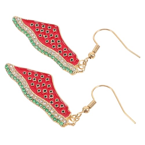 ANDRESLAD Wassermelonen ohrringe mit Strass Leichte Baumelnde Ohrhänger aus Langlebiger Legierung Komfortabel für Damen Modisches Sommer schmuck accessoire für Strand und Alltag von ANDRESLAD
