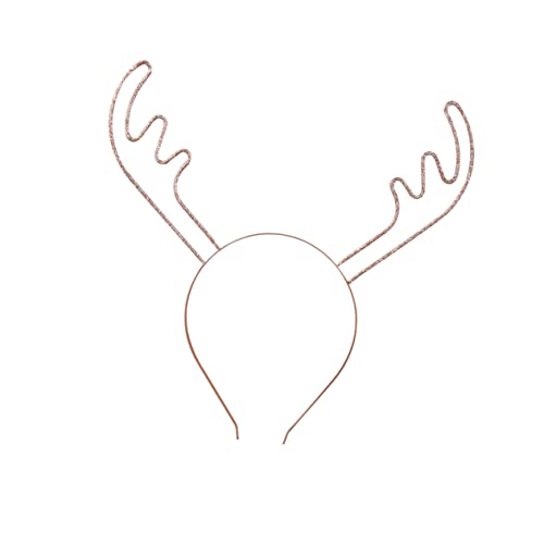 ANDRESLAD Weihnachtliches Glitzer Rentier Geweih Haarband Für Und Erwachsene Festlicher Kopfschmuck Für Kostümpartys Und Weihnachtsfeiern Roségold von ANDRESLAD