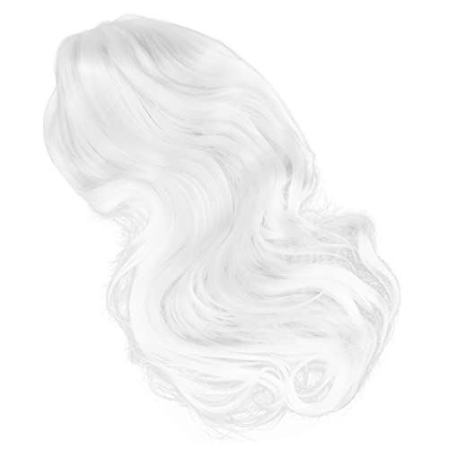 ANDRESLAD Flauschige Weiße Perücke Lockiges Haar Hitzebeständig Cosplay Halloween Weihnachtszubehör von ANDRESLAD