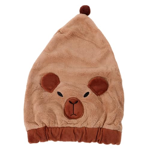 Capybara-haarkappe Schnell Trocknender Hut Duschhaube Groß Haartrocknungshut Süß Hut Zum Haartrocknen Handtuch Zum Haare Trocknen Duschhaube Für Haare Handtuch-turban Korallenvlies ANDRESLAD von ANDRESLAD