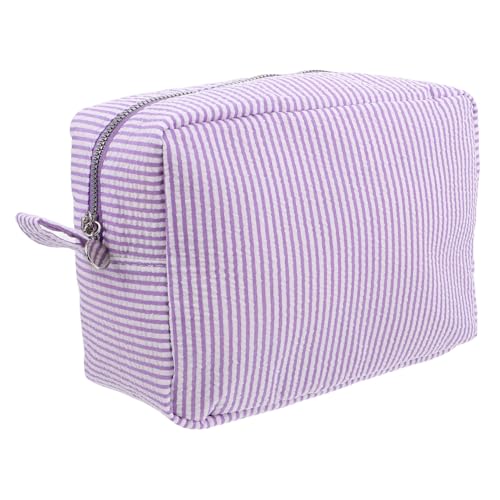 Frauen Reise Kosmetiktasche mit Großer Kapazität Gestreifter Toilettenorganizer Tragbarer Toilettenbeutel für Reisen Täglichen Gebrauch Stilvolles Design von ANDRESLAD