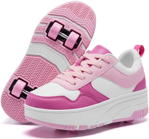 ANEFUN Jungen Mädchen Schuhe mit Rollen Skate, Kinder Rollschuhe Schuhe mit 4 Rollen Abnehmbar, Komfort Outdoor Sportschuhe für Kinder ANEFUN Jungen Mädchen Schuhe mit Rollen Skate, Kinder Rollschuhe Schuhe mit 4 Rollen Abnehmbar, Komfort Outdoor Sportschuhe für Kinder von ANEFUN