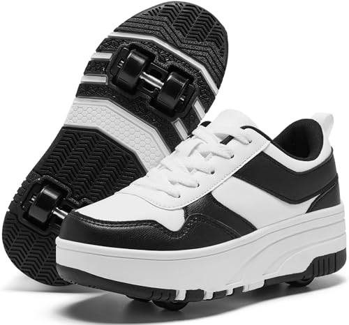ANEFUN Jungen Mädchen Schuhe mit Rollen Skate, Kinder Rollschuhe Schuhe mit 4 Rollen Abnehmbar, Komfort Outdoor Sportschuhe für Kinder ANEFUN Jungen Mädchen Schuhe mit Rollen Skate, Kinder Rollschuhe Schuhe mit 4 Rollen Abnehmbar, Komfort Outdoor Sportschuhe für Kinder von ANEFUN
