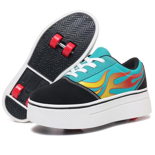 ANEFUN Schuhe mit Rollen für Jungen Mädchen, Abnehmbar 4 Räder Rollschuhe Schuhe Kinder von ANEFUN