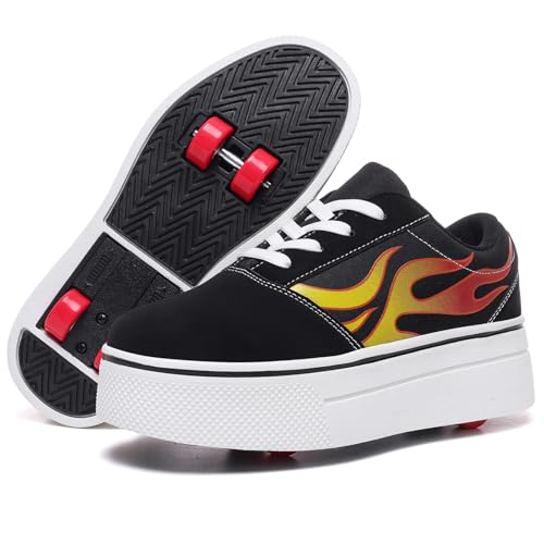 ANEFUN Schuhe mit Rollen für Jungen Mädchen, Abnehmbar 4 Räder Rollschuhe Schuhe Kinder von ANEFUN