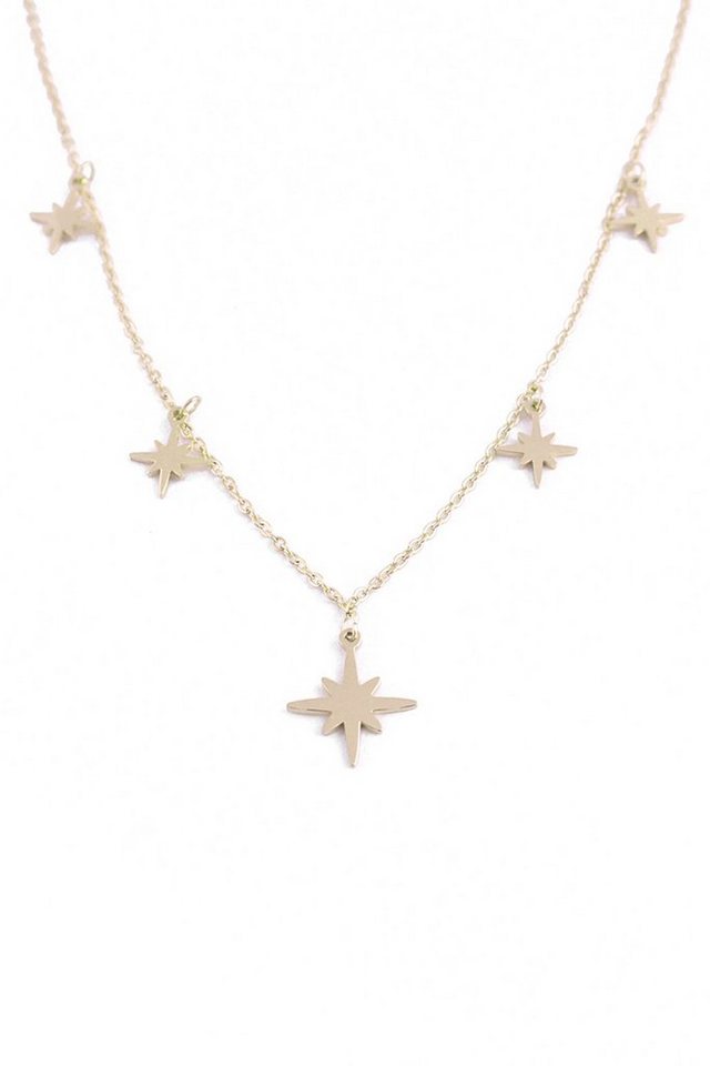 ANELY Kette mit Anhänger Halskette aus Edelstahl Polar Nord Sterne Anhänger (1-tlg), 3031 in Gold von ANELY