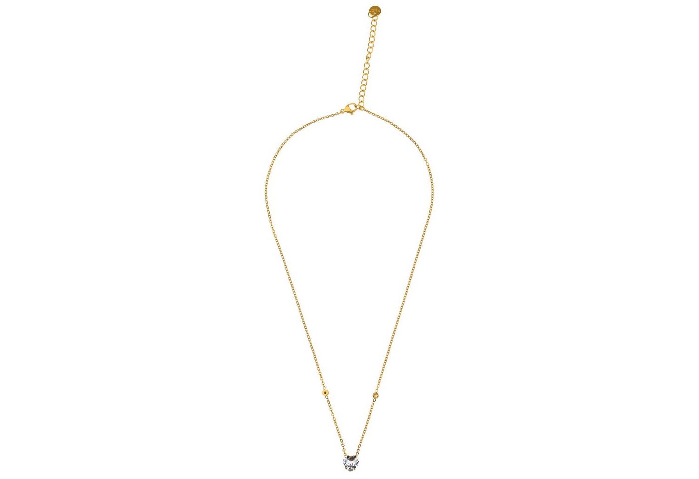 ANELY Kette mit Anhänger Edelstahl Halskette mit Herz Anhänger (1-tlg), 7213 in Gold von ANELY