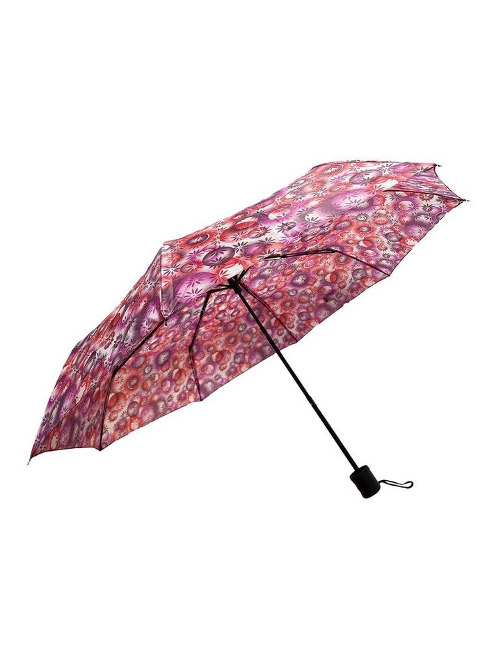 ANELY Taschenregenschirm Kleiner Regenschirm Paris Gemustert Taschenschirm, 6746 in Rosa von ANELY