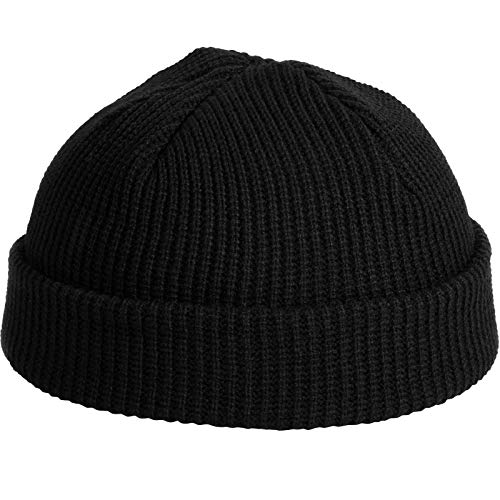 ANEWISH Unisex Beanie Mütze Damen Herren Kinder Strickmützen Warme Dehnbare Wintermütze Schwarz von ANEWISH