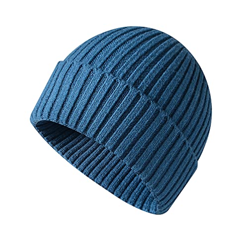 ANEWISH Unisex Warme Beanie Strickmütze,Wintermütze für Herren und Damen,Feinstrick Mütze, Weich und Dick,Bunte Skimütze Radfahrer Mütze - Blauer See von ANEWISH