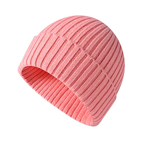 ANEWISH Unisex Warme Beanie Strickmütze,Wintermütze für Herren und Damen,Feinstrick Mütze, Weich und Dick,Bunte Skimütze Radfahrer Mütze - Rosa von ANEWISH