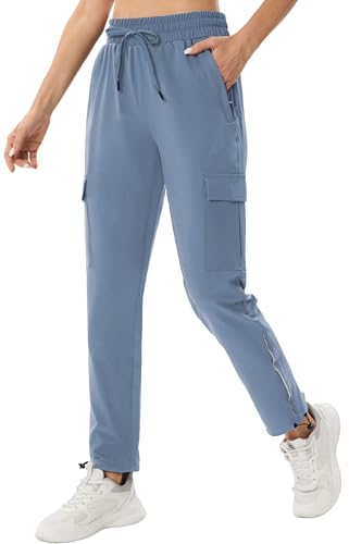 ANGEL CITIZ Damen Cargohose Jogginghose Leichter Trekkinghose Wanderhose Schnelltrocken Wasserdicht Outdoorhose Sommer Golfhose von ANGEL CITIZ