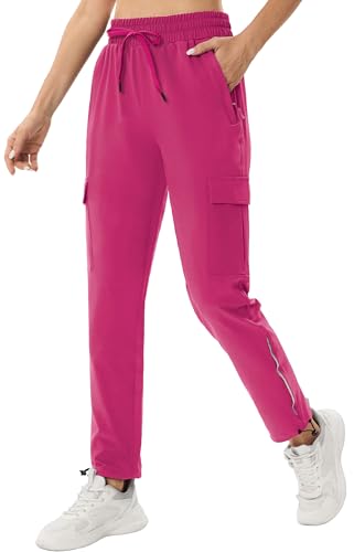 ANGEL CITIZ Damen Cargohose Jogginghose Leichter Trekkinghose Wanderhose Schnelltrocken Wasserdicht Outdoorhose Sommer Golfhose von ANGEL CITIZ