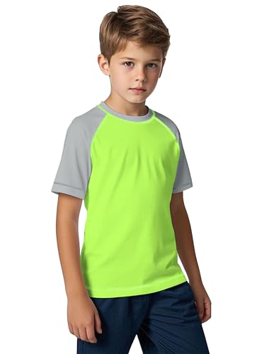 ANGEL CITIZ Jungen Kurzarm Rundhals Badeshirt UV Kinder Rashguard UPF 50+ Schwimmshirt Kinder 125-155 von ANGEL CITIZ