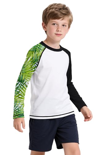 ANGEL CITIZ Jungen Lange Ärmel Rundhals Badeshirt UV Kinder Rashguard UPF 50+ Schwimmshirt Kinder 125-155 von ANGEL CITIZ